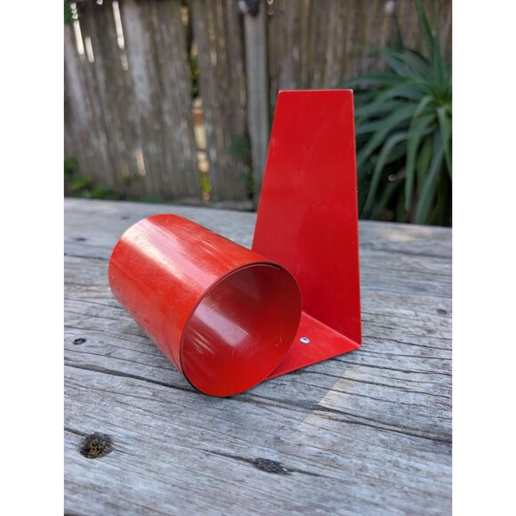 Vintage Mid Century Mod Metal Book End: Library Office Decor - Picture 1 of 10
